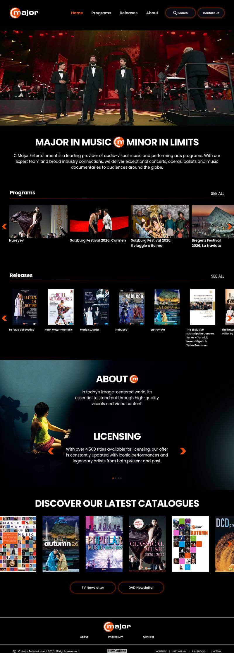 Website von C Major Entertainment
