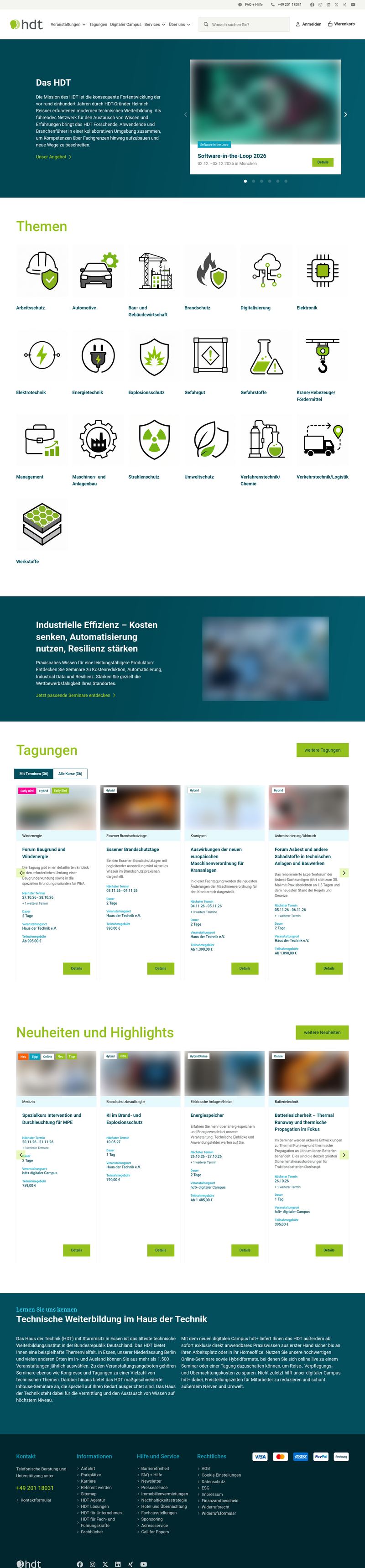 Website von HDT