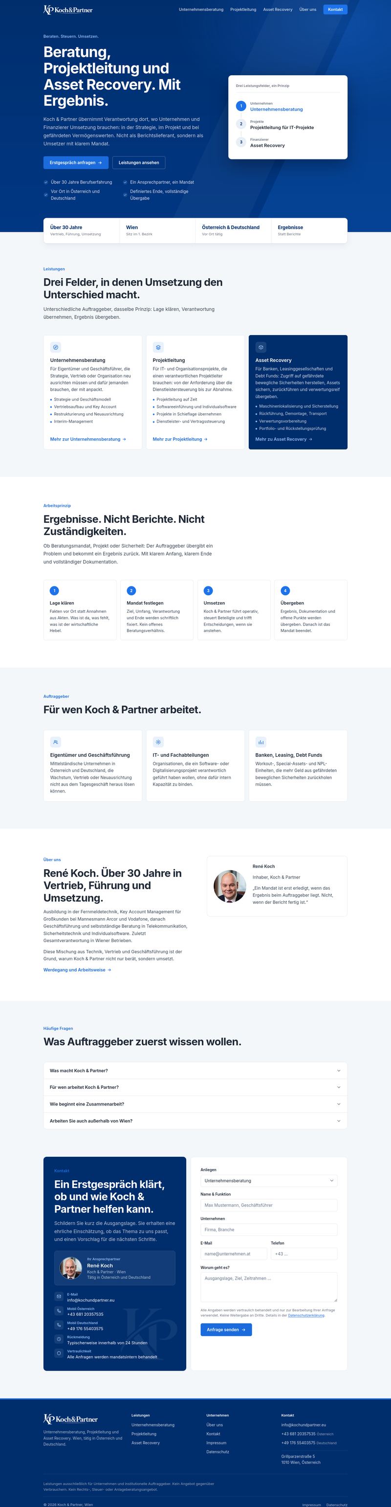 Website von Koch & Partner